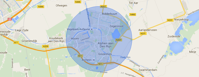 Kaart Alphen aan den Rijn Kaart Alphen aan den Rijn